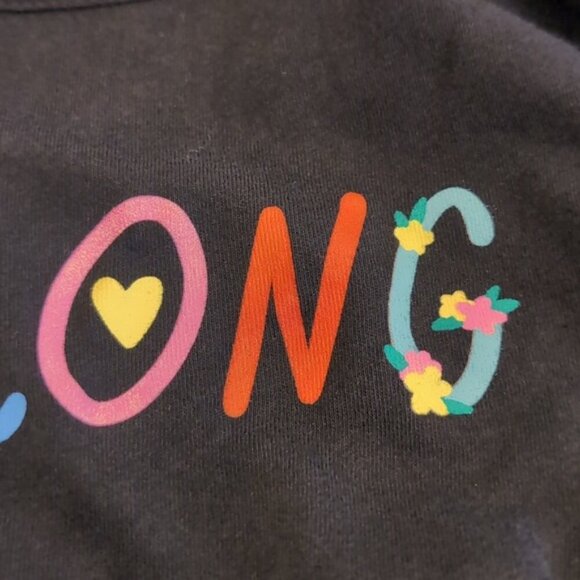 3/$20 OLD NAVY Strong Long Sleeve Tshirt Strappy Black Girls Medium 8 - Picture 7 of 8